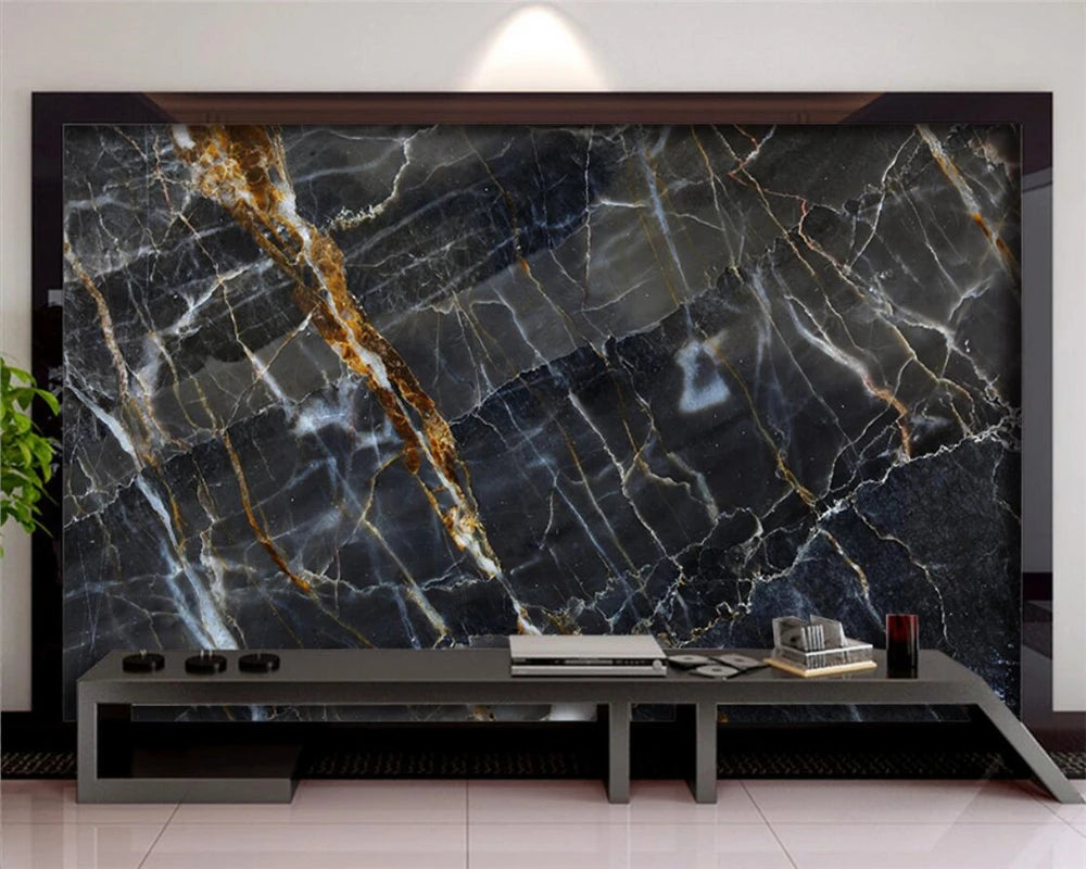 Black and Gold Marble Landscape
