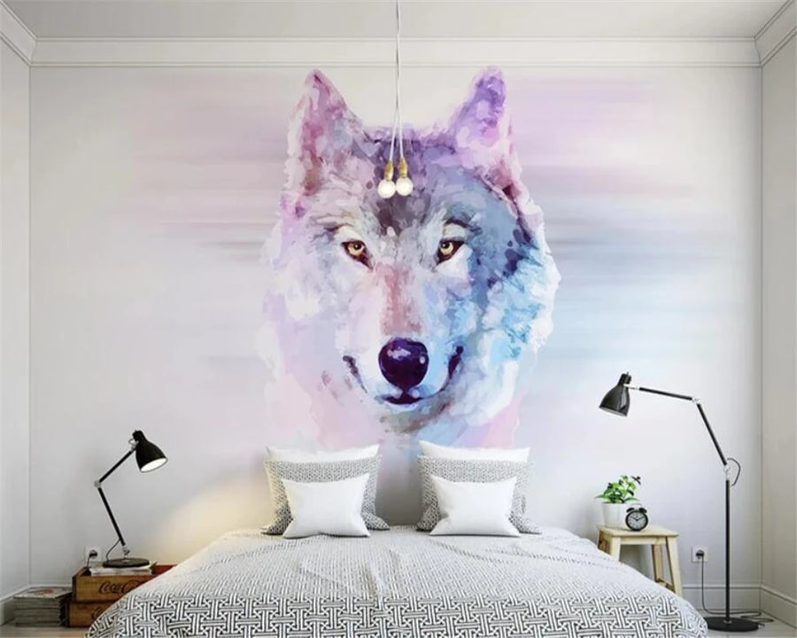 Papier peint panoramique Loup en gros plan