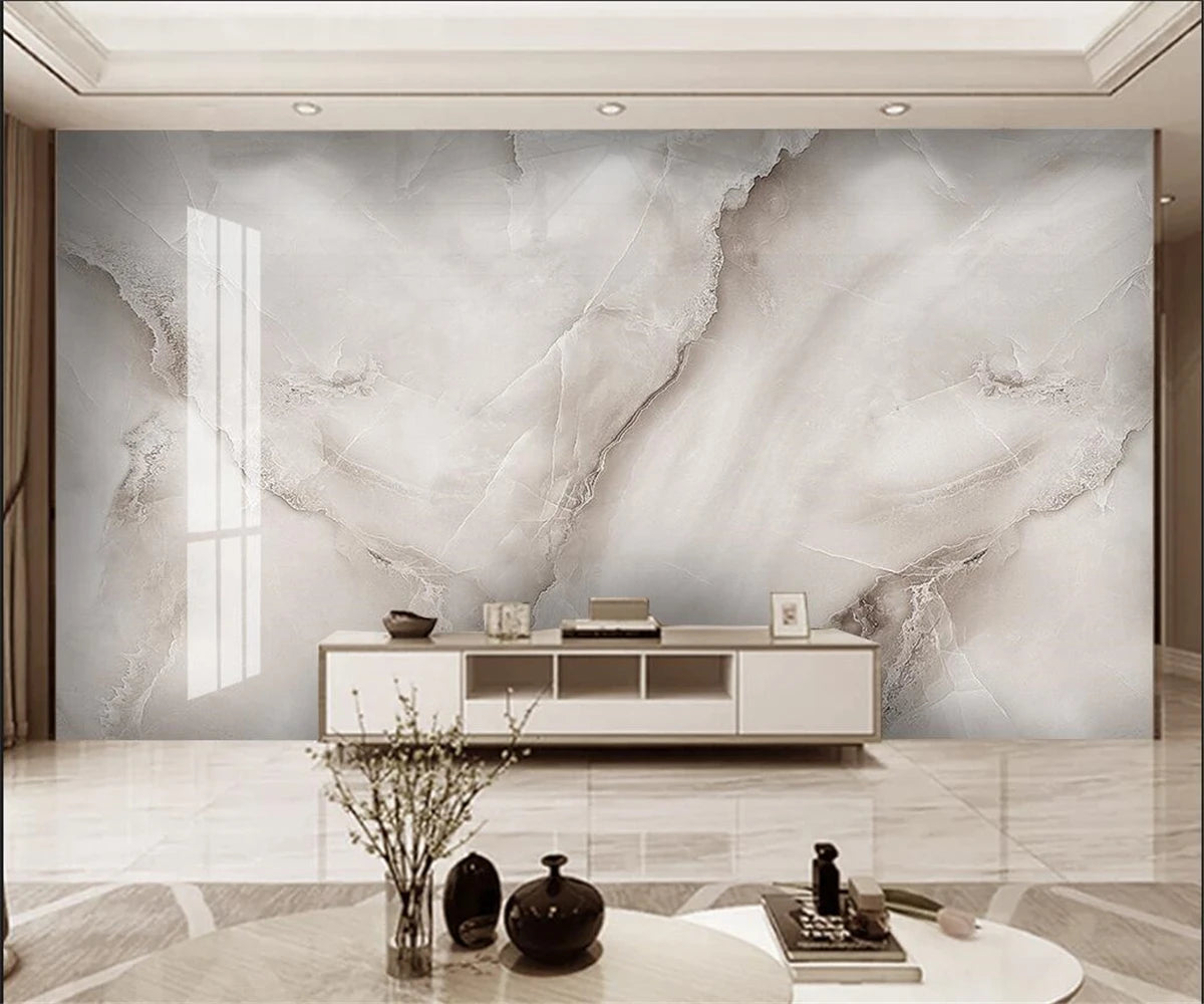 Abstract Marble and Gold Landscape