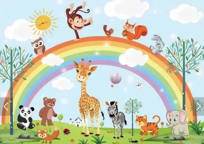 Rainbow and Hand-drawn Animals, photo 6
