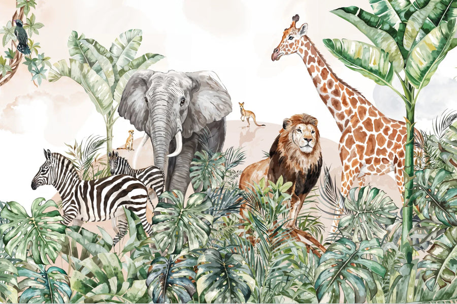 Watercolour Jungle with Giraffe, photo 6