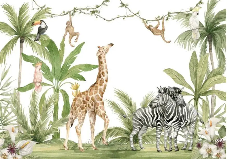 Watercolour Jungle with Giraffe, photo 13