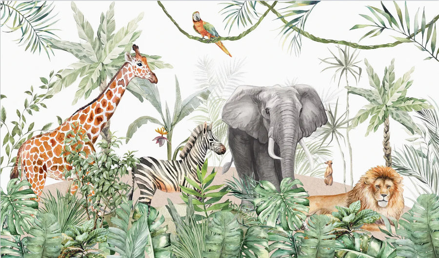 Watercolour Jungle with Giraffe, photo 8