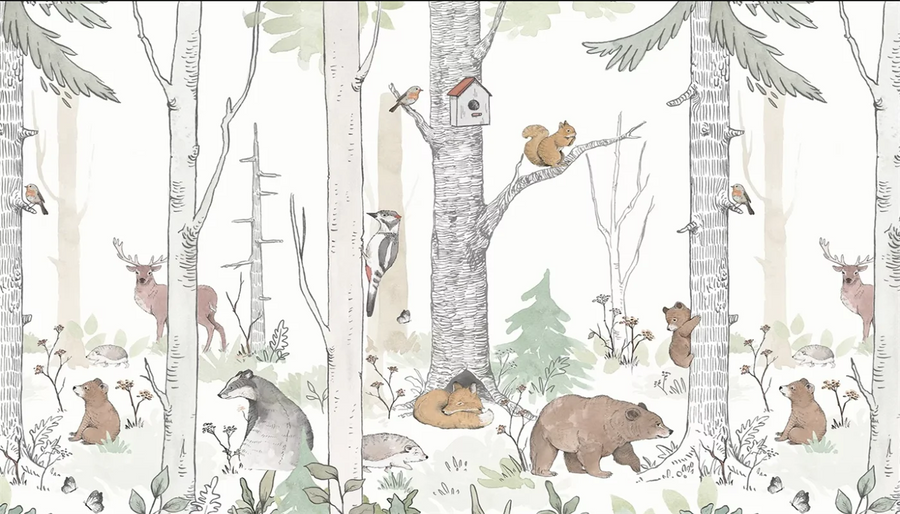 Illustrated Forest with Animals, photo 11