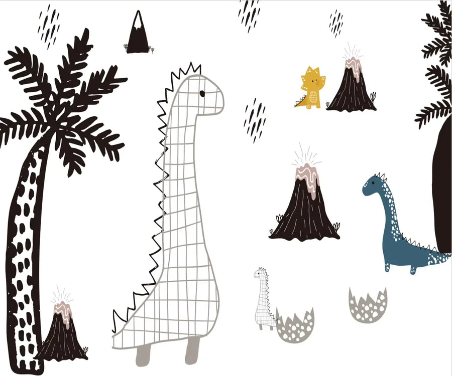 Black and White Hand-drawn Dinosaurs, photo 7