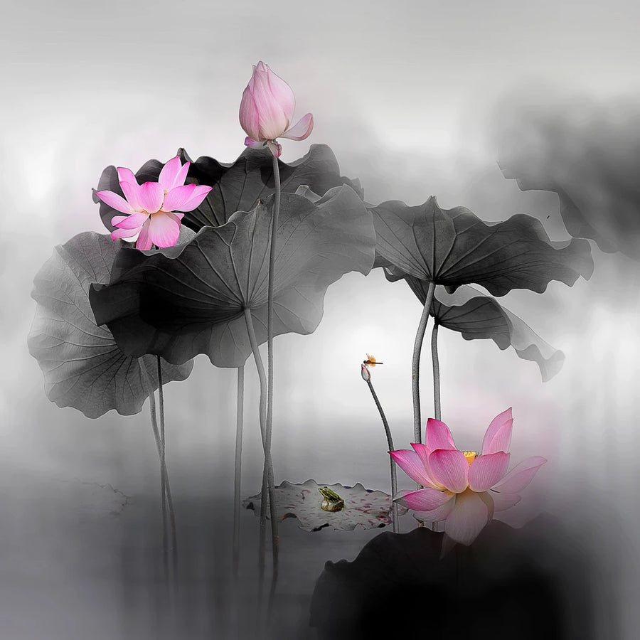 Ink Lotus and Bird, photo 5