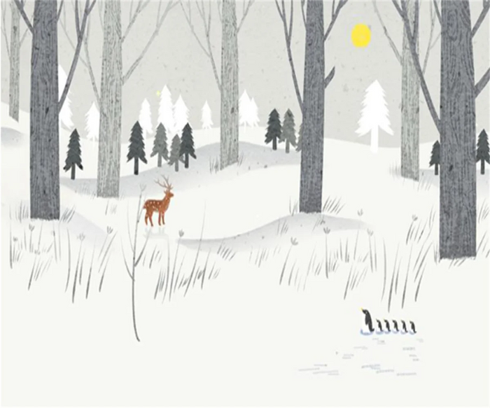 Snowy Forest Animals