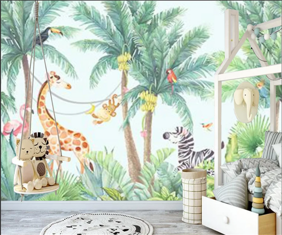 Watercolour Jungle with Giraffe, photo 12