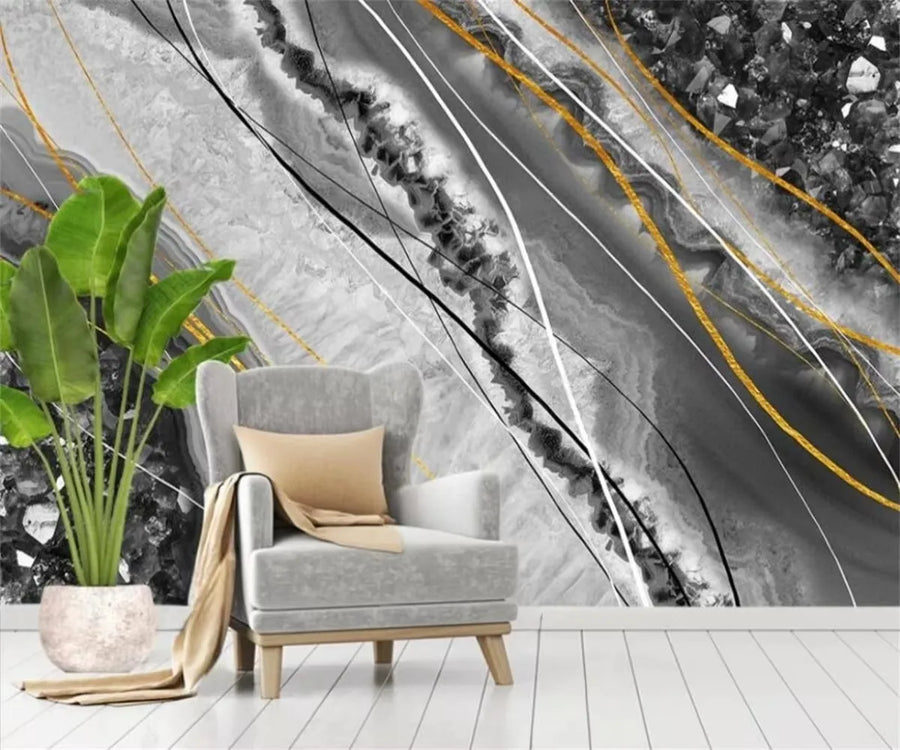 Marble Landscape with Gold Lines, photo 8