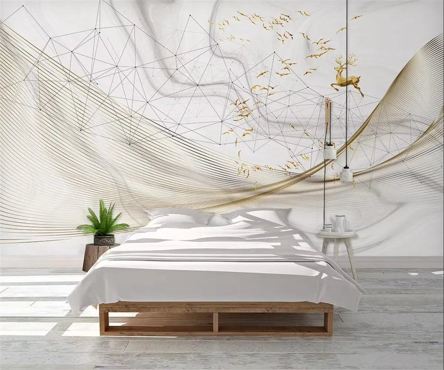 Gold Marble with Elk and Birds, photo 4