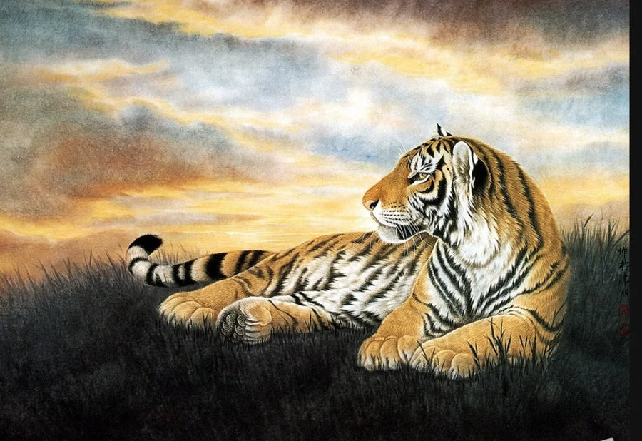 Tiger in the Snow, Oil Painting, photo 11